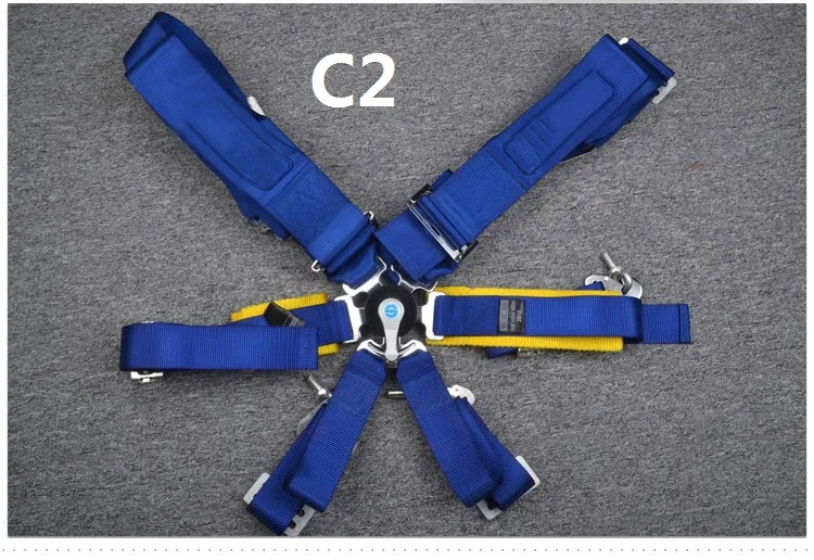 Полиэфирный гоночный автомобильный ремень безопасности, ширина автомобильных сидений: 3 дюйма/4 точки или 6 точек, черный, синий, красный цвет