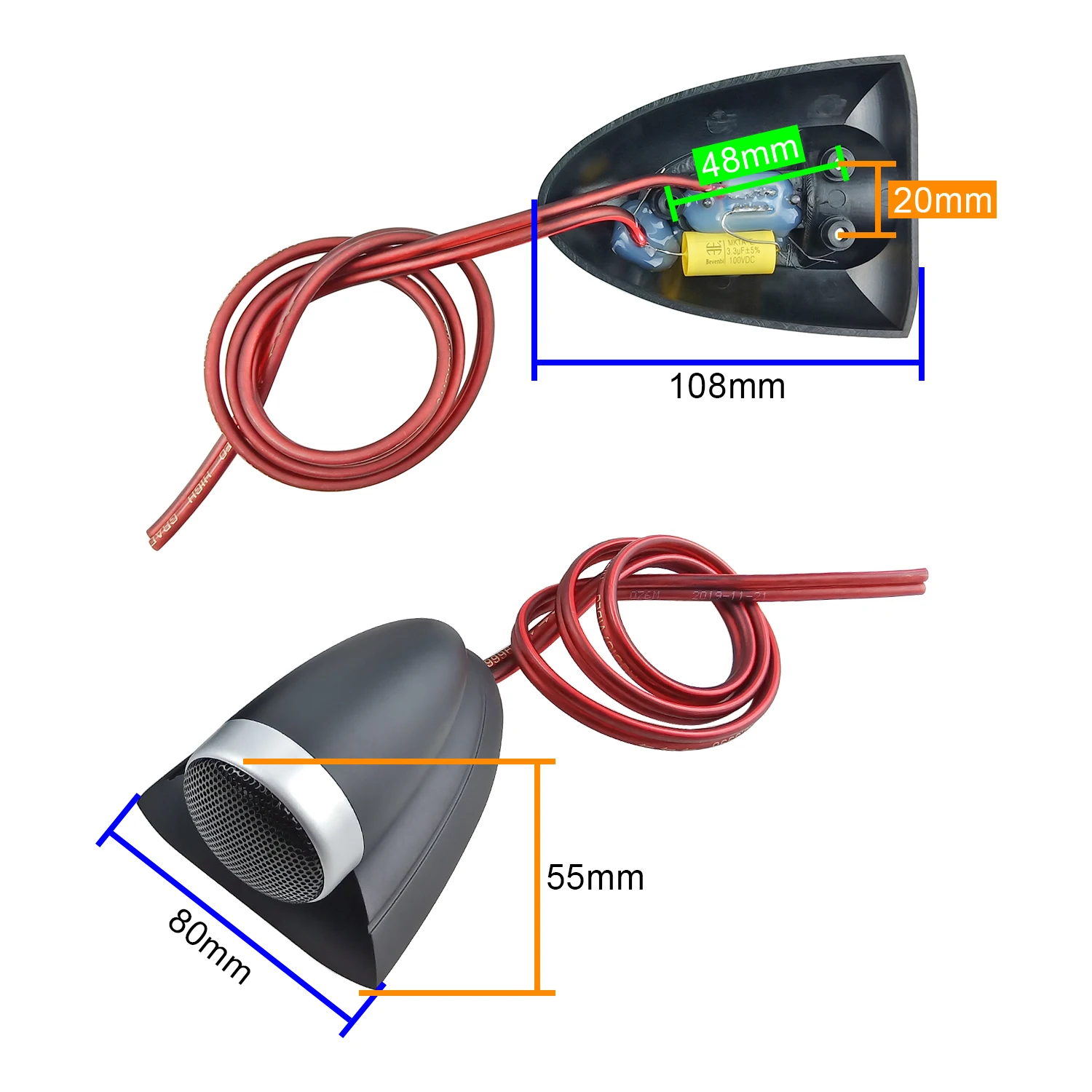 GHXAMP 25Core Supertweeter Speaker External Car Tweeter 4OHM 20W For Home Audio Treble Driver Compensation With Base 1Pairs bluetooth speaker portable speaker audio speakers tweeter speaker speaker repair parts