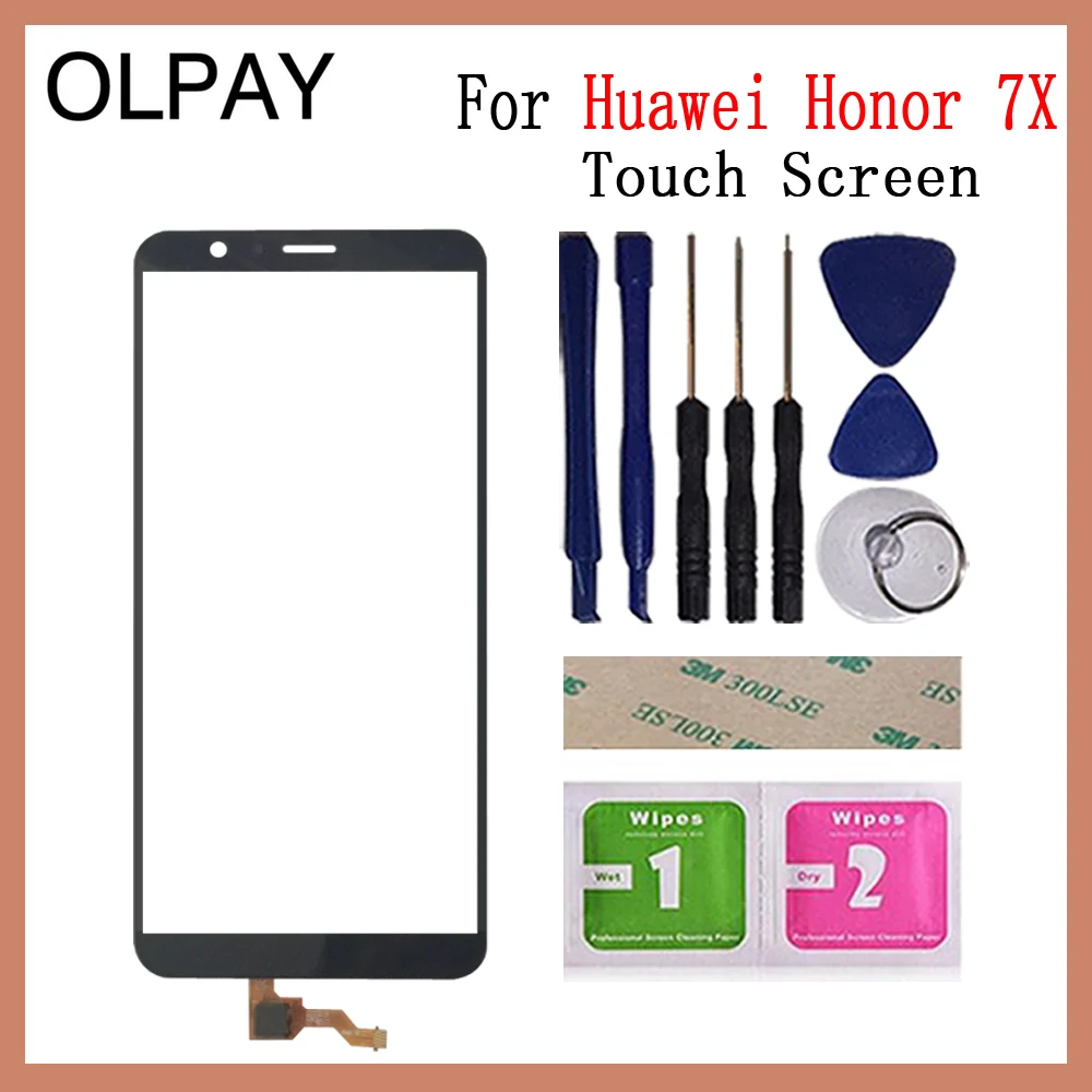 OLPAY 5,93 ''сенсорный экран для huawei Honor 7X сенсорный экран стекло дигитайзер панель объектив сенсор стекло инструменты Бесплатный клей и салфетки