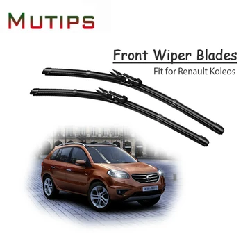 

Mutips 1Set Rubber Car Front Wiper Blade Kit For Renault Koleos 2015 2014 2013 2012-2008 Windscreen Original replace Accessories