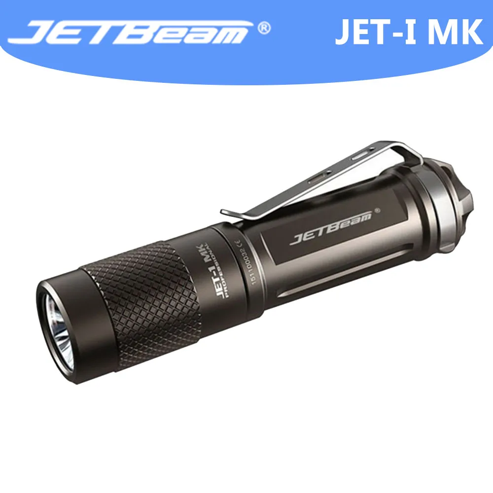 JETBeam IMK CREE XP G2 LED Black Aluminum 130 Meter Beam Flashlight w/ Clip 1MK 