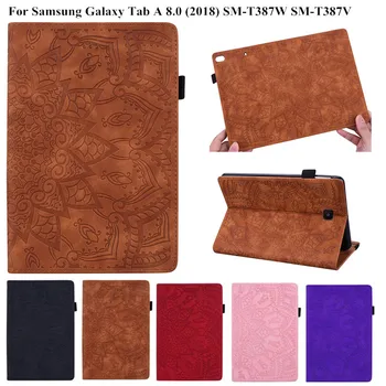 

3D Flower Embossed PU Leather Case for Galaxy Tab A 8 SM-T387W SM-T387V Tablet Cover for Samsung Galaxy Tab A 8 inch 2018 Case