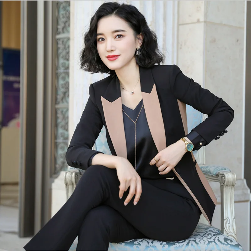 High-end Модный костюм женский костюм офисный костюм Комбинезоны Новая мода темперамент рюкзак для колледжа; рюкзак для студентов профессионального интервью форма