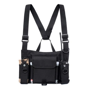 

New Tactical Chest Bag For Men Fashion Bullet Hip Hop Vest Streetwear Bag Waist Pack Women Black Chest Rig Bag