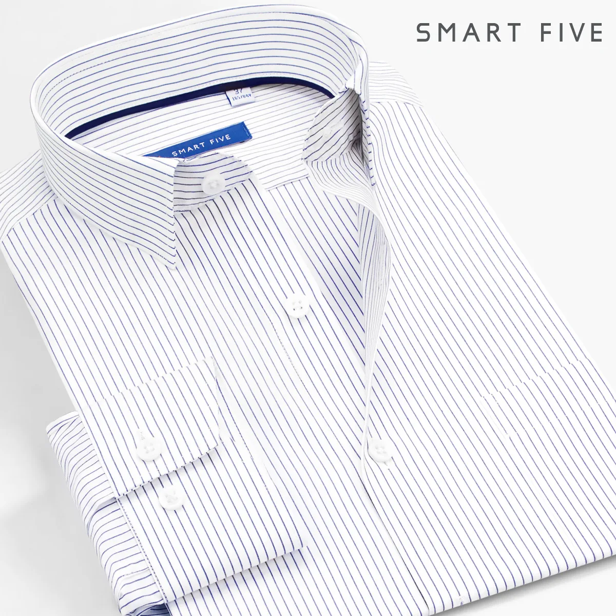 Smart Five рубашки мужские летние хлопковые с длинным рукавом полосатые мужские рубашки бизнес amisa masculina размера плюс 4XL 5XL 6XL