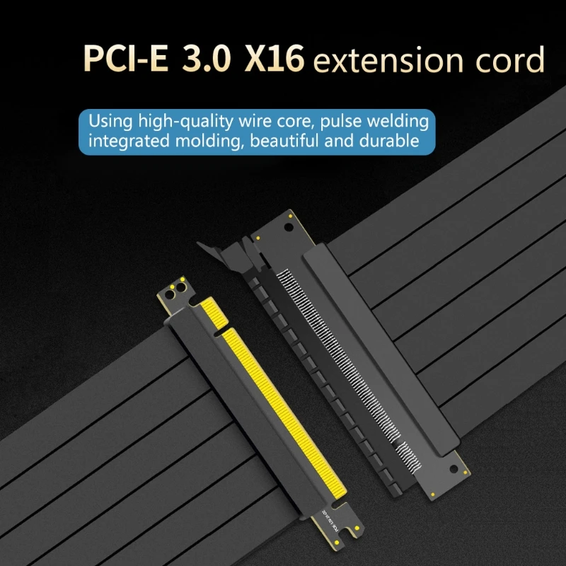 Full Speed 3.0 PCIe X16 Riser Cable - Shielded Graphics Card Extension for GPU with Antijam Technology Description Image.This Product Can Be Found With The Tag Names Computer Cables Connecting, Computer Peripherals, PC Hardware Cables Adapters, Riser cable graphics
