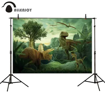 

Allenjoy jurassic background dinosaur theme nature jungle birthday party wild jungle world photo photophone backdrop photozone
