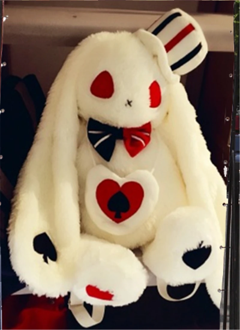 1pcs Creative Lolita Cartoon Rabbit Plush Doll Toy Backpack