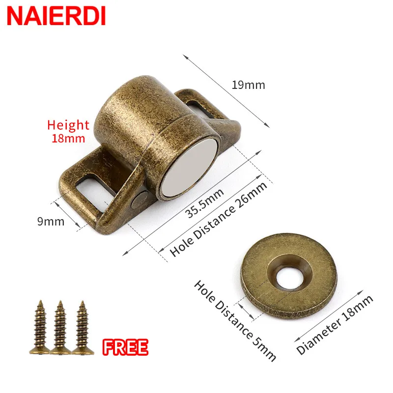 Magnetic Cabinet Catches NAIERDI Magnet Cabinet Door Catch Magnetic Furniture Door Stopper Strong Powerful Neodymium Magnets Latch Cabinet Catches