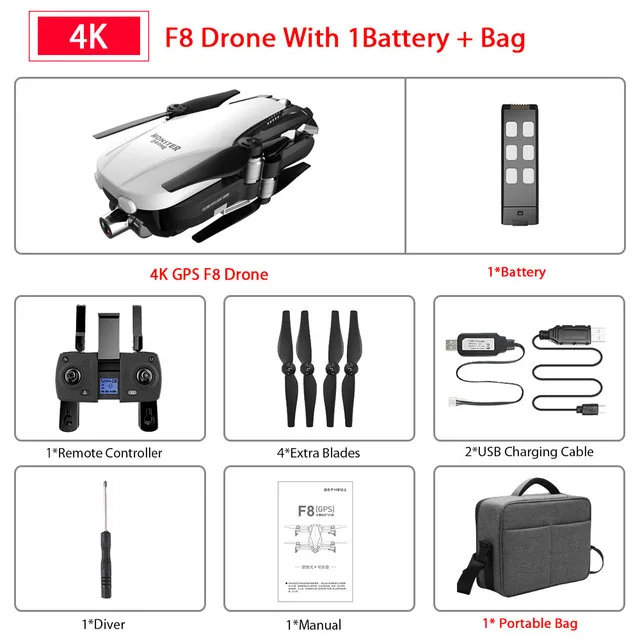 F8 gps Дрон Профессиональный 4K камера с двухосевой анти-встряхивание самостабилизирующийся Gimbal RC бесщеточный вертолет Квадрокоптер VS ZENK1 - Цвет: 4K With Case
