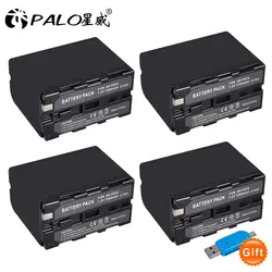 PALO 7,2 V 7200 мА/ч, NP-F960 NP-F970 NP F960 F970 F950 Батарея для sony PLM-100 CCD-TRV35 MVC-FD91 MC1500C L10/двойное зарядное устройство USB