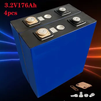 

4PCS NEW 3.2V 180Ah lifepo4 battery LFP lithium solar 4S 12v180ah cells not 120Ah for pack EV Marine RV Golf EU TAX FREE