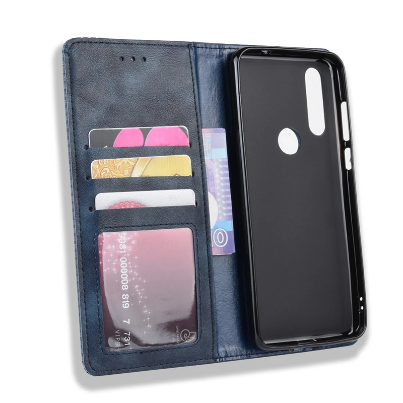 Для Moto One Action Case Бумажник Флип Стиль кожа Винтаж телефон задняя крышка для Motorola Moto One Action с фоторамкой