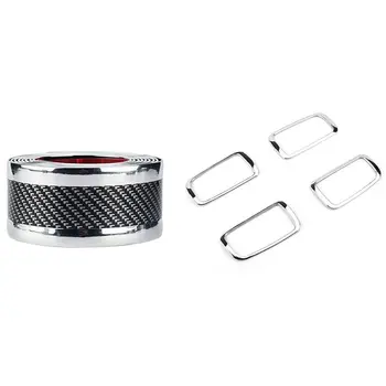 

1 Roll 5X250Cm Car Sticker Diy Door Sill Protector Edge Guard Strip & 4 Pcs Inner Door Handle Catch Cover Bowl Cup Trim