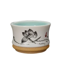 Чайная чаша 60 мл керамическая чашка керамика кунг-фу чайная посуда чайная чашка контейнер посуда для напитков пуэр чайные пиалы пустоши чашки Декор Ремесло работа