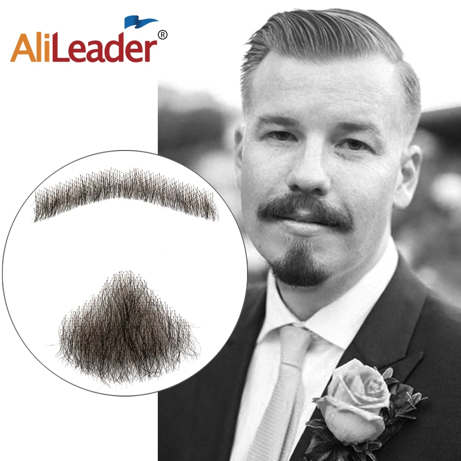 

Alileader Fashion Lace Beard For Men Fake Beard And Mustache Hand Made By Real Hair Swiss Lace Invisible Mustachio Barba Falsa
