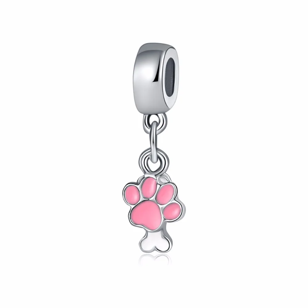 Neastamor Dog Claw Bone Charm Sliver Pendants Beads Fit Original Charms Bead Bracelet For Women DIY Jewelry Making | Украшения и