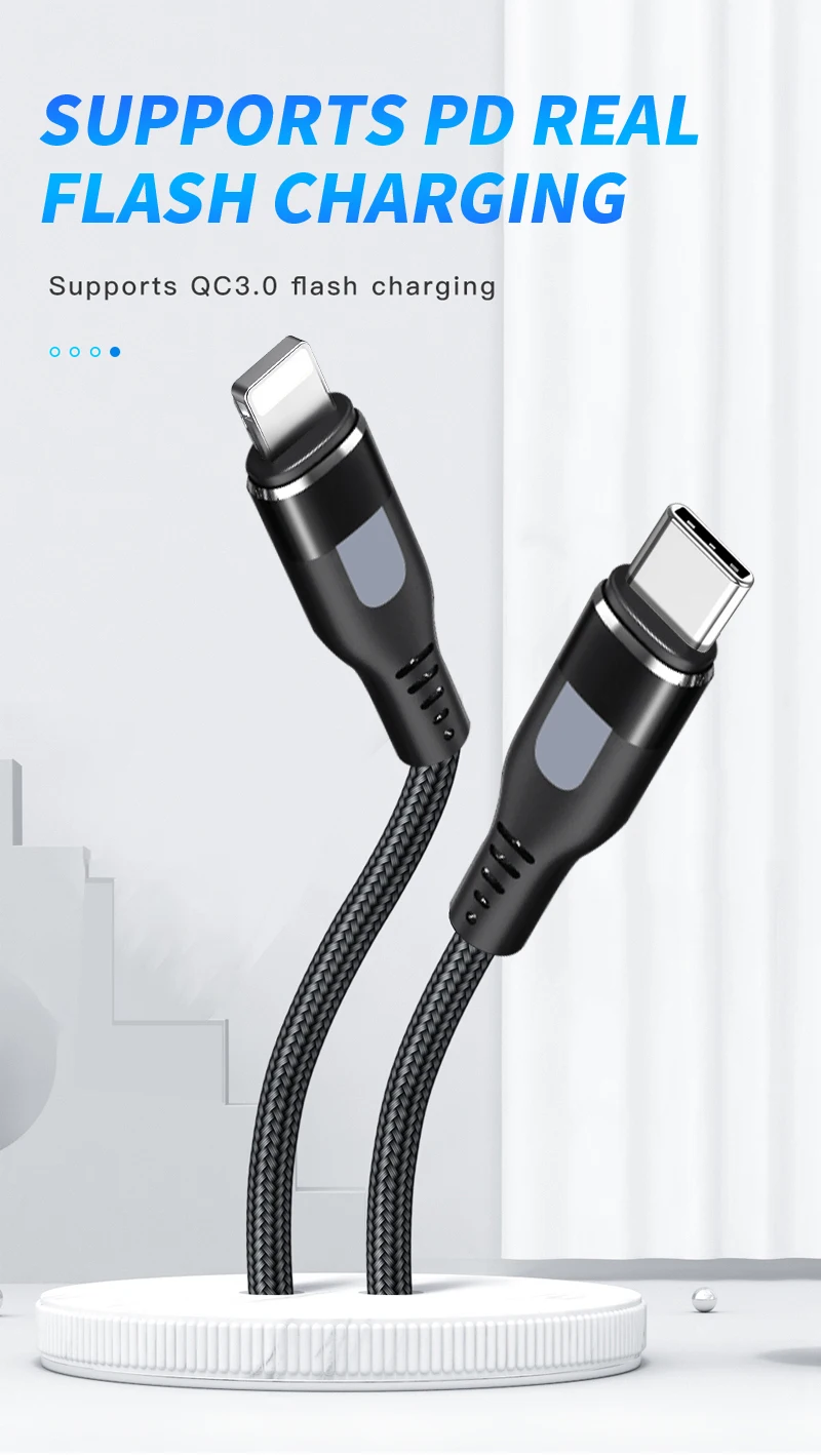 WK 18 Вт PD кабель USB C для Lightning Кабель для iPhone 11 Pro 6 7 8 X зарядный кабель type C кабель для передачи данных для Macbook USB C шнур