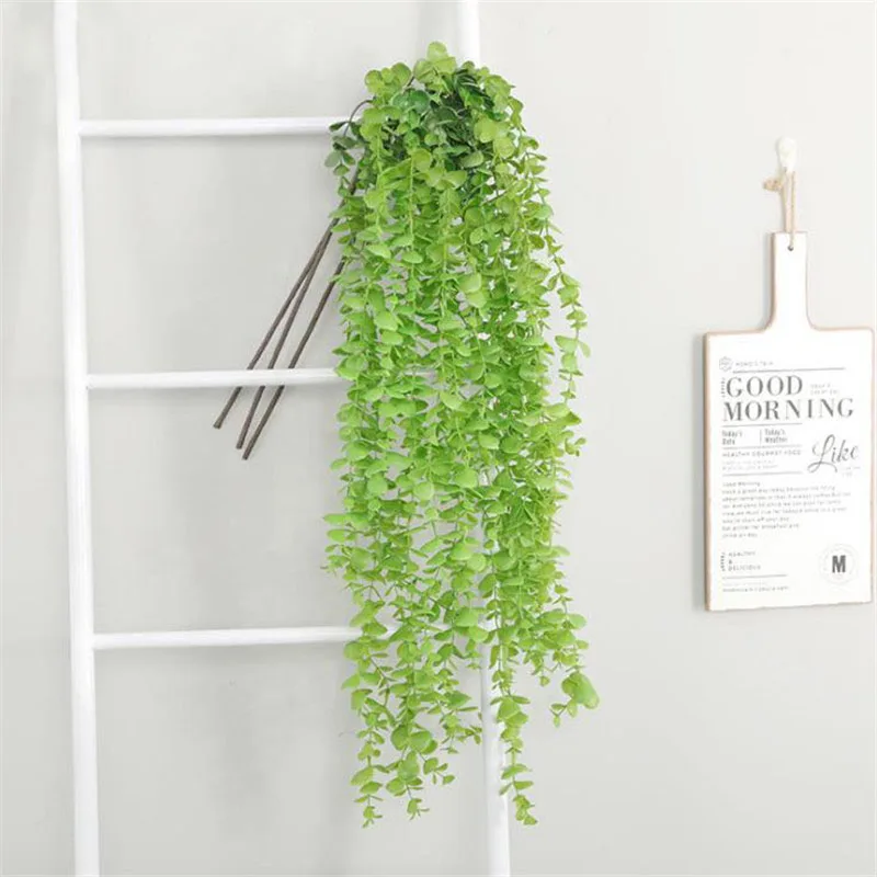 Artificial Plants Vine Green Grass Plastic Plant Garden Home Decoration Simulation Fake Leaf | Дом и сад
