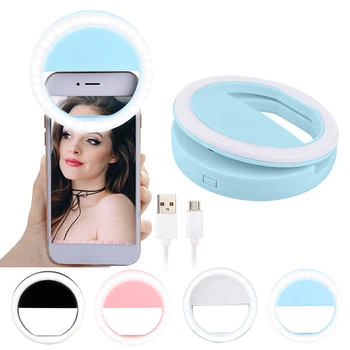 

Adjustable Portable Selfie Toning Light USB Charge Ring Colors Brightness