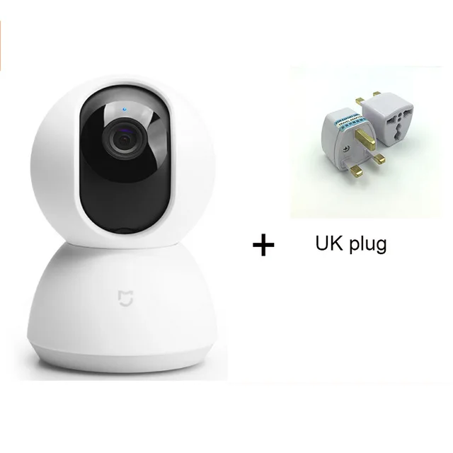 add UK Adapter Обновленная версия Xiaomi Mijia Smart camera веб-камера 1080P WiFi Pan-tilt ночное видение 360 Угол обзора видео камера вид детский монитор - Цветной: add UK Adapter