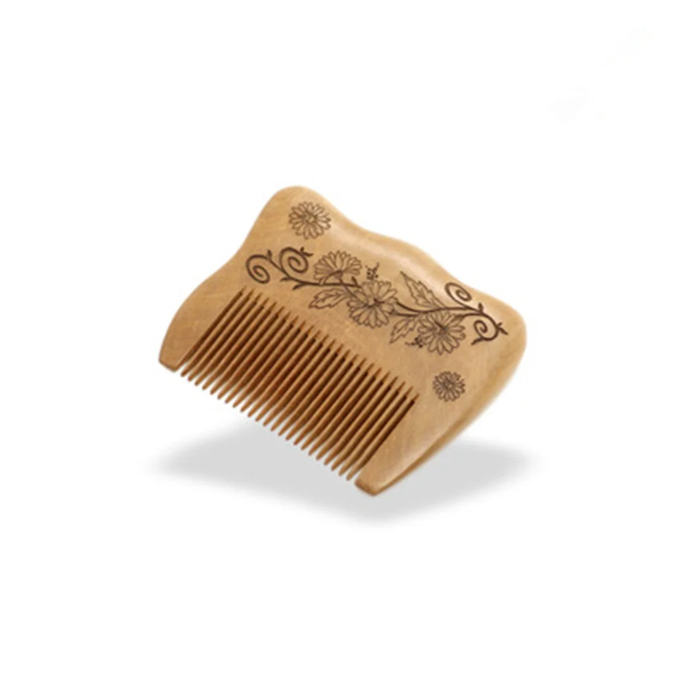 Hot sale 1 pc Natural Peach Wood Comb Close Teeth Anti-static Head Massage Hair Care Wooden Tools Beauty Accessories
