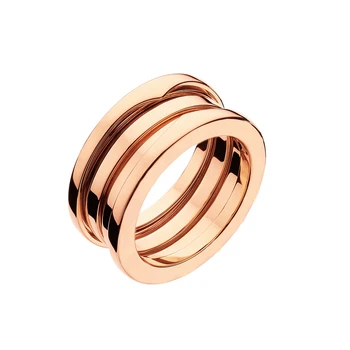 

High-quality Bulgarian Classic Style, Rose Spiral Signature Round Spring Ring, Ladies Fashion Charm Jewelry, Couple Jewelry Gift