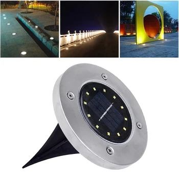 

12 Led Solar Power Buried Light Ground Lamp Outdoor Path Way Garden Decoration