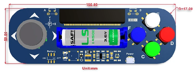 Модуль расширения геймпада для micro: bit microbit джойстик и кнопки воспроизводит музыку, питание от аккумулятора также заряжает батарею