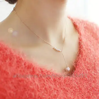 

400pcs/lot Hot Sells Pearl Pendant Chains Necklace Grace Lady Necklace Woman Factory Price Friends Gifts collares de moda