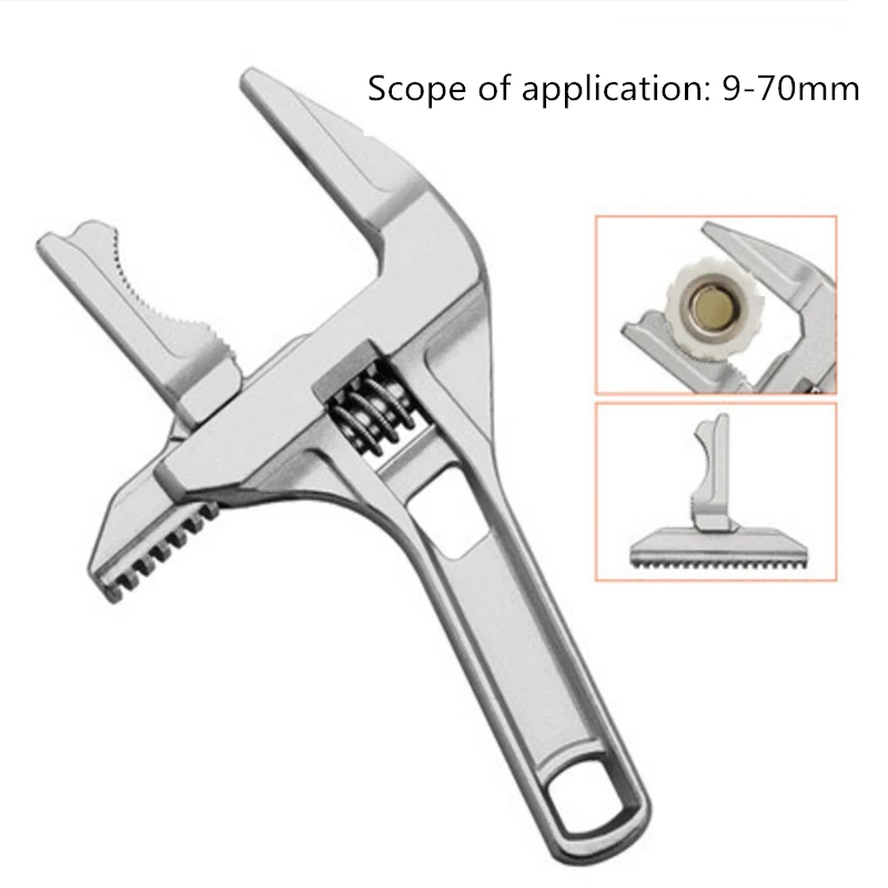 Wide Opening Universal Key Nut Wrench Adjustable Hand Tools Spanner Home H 