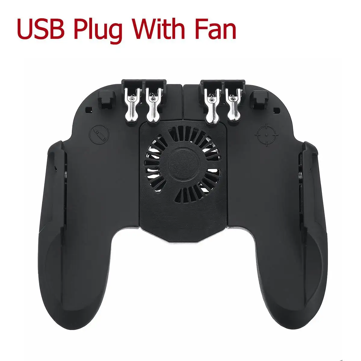 USB Plug H9 все-в-одном телефон игровой контроллер геймпад для PUBG с кулером вентилятор триггера джойстик для шутеров для смартфонов - Цвет: USB Plug