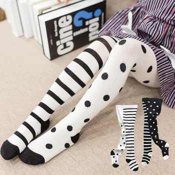 

2020 Spring New Baby Pantyhose Children Girls Tights Cotton Toddler Girl Dot Stripes Boy Tights