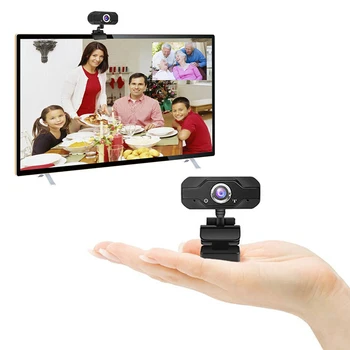 

HD Webcam Built-in Dual Mics Smart 1080P Web Camera USB Pro Stream Camera for Desktop Laptops PC Game Cam For OS Windows10/8