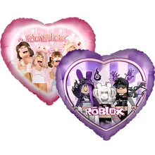 

Pink Purple Robot Blocks Robloxed Balloons Girls Birthday Party Decorations Cartoon Aluminum Foil Balloon Baby Shower Supplies