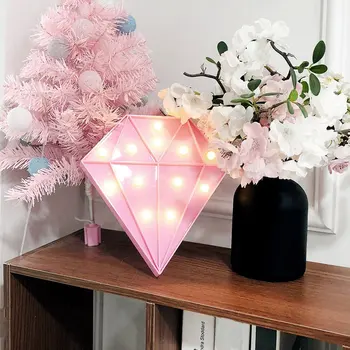 

Led Flashing Romantic Diamond-Shaped Room Bedroom Layout Decorative Light Outdoor Light Birthday Party Courtyard Decor