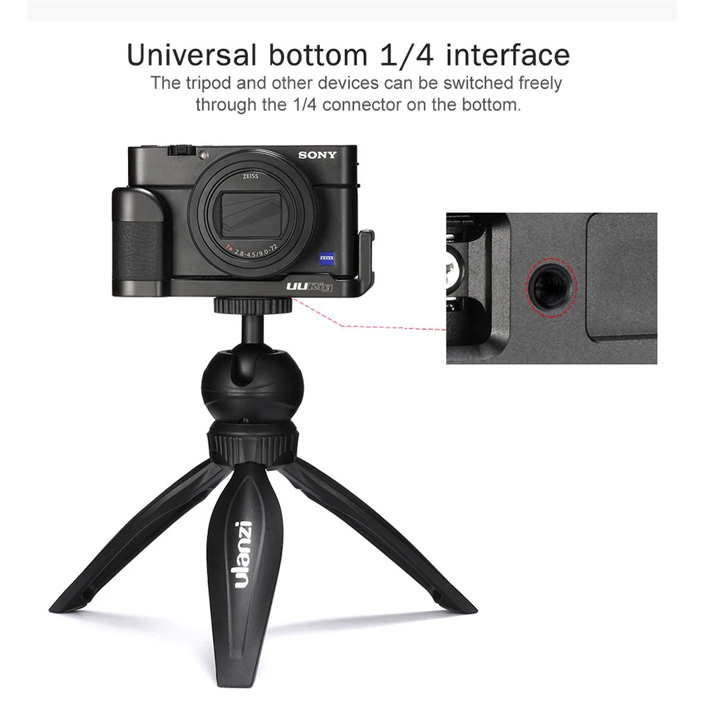 Ручка для микрофона UURig R017 L Type ручка камеры Sony RX100 VII/M1 M6 алюминиевая опорная