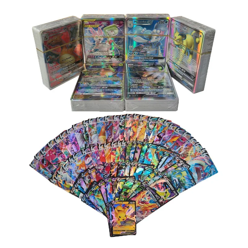 

20-300 шт. Pokemon V VMAX GX EX TAG MEGA сияющая английская карта металлическая карточка торговая Игра карточка для детей игрушки подарок