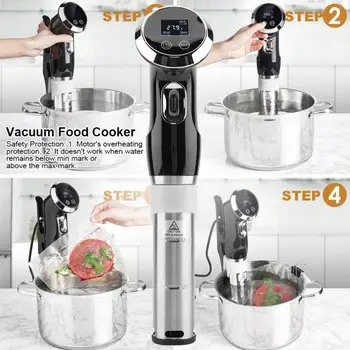 

1500w Accuracy Cooker Food Sous-vide Cooker Immersion Heater Circulator Accurate Temperature Control Vacuum Slow Processor