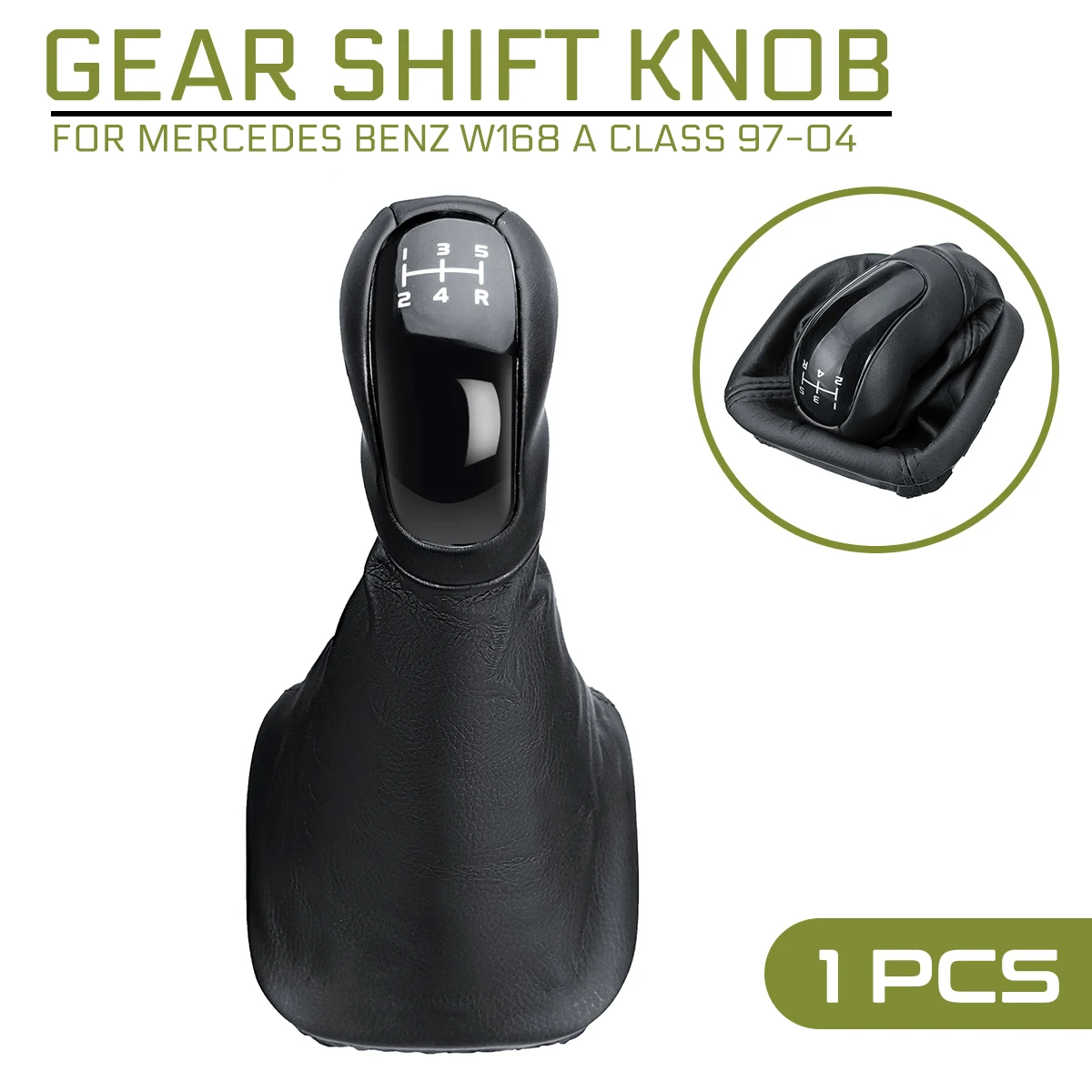 Car 5 Speed Gear Shift Knob For Mercedes Benz W168 A Class 1997-2004 Shifter Lever Gaiter Boot Accessories Replace | Автомобили и