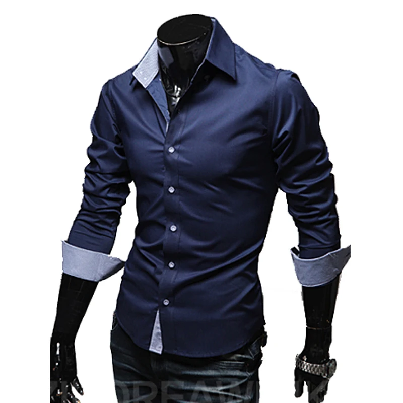 Мужские Повседневное рубашки 2020 горячая распродажа мужские Slim Fit платье рубашка