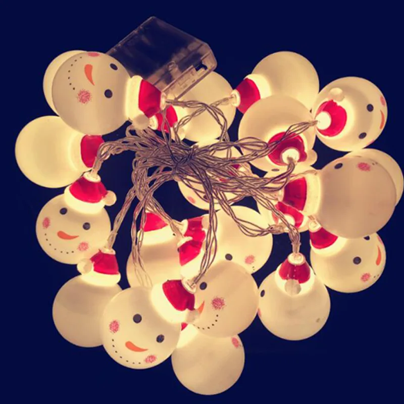 D-3M/9.8Ft светодиодный светильник, гирлянда, мерцающий снеговик, Рождественская лампа, праздничная вечеринка, свадьба, navidad, Рождественская елка, декоративная