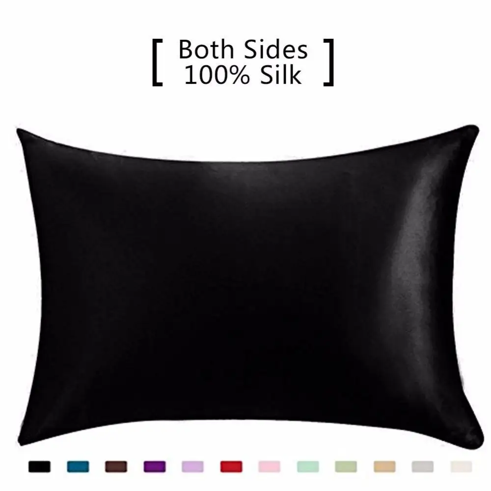 100MulberrySilkPillowcasePure19MommeBothSideRealSilk