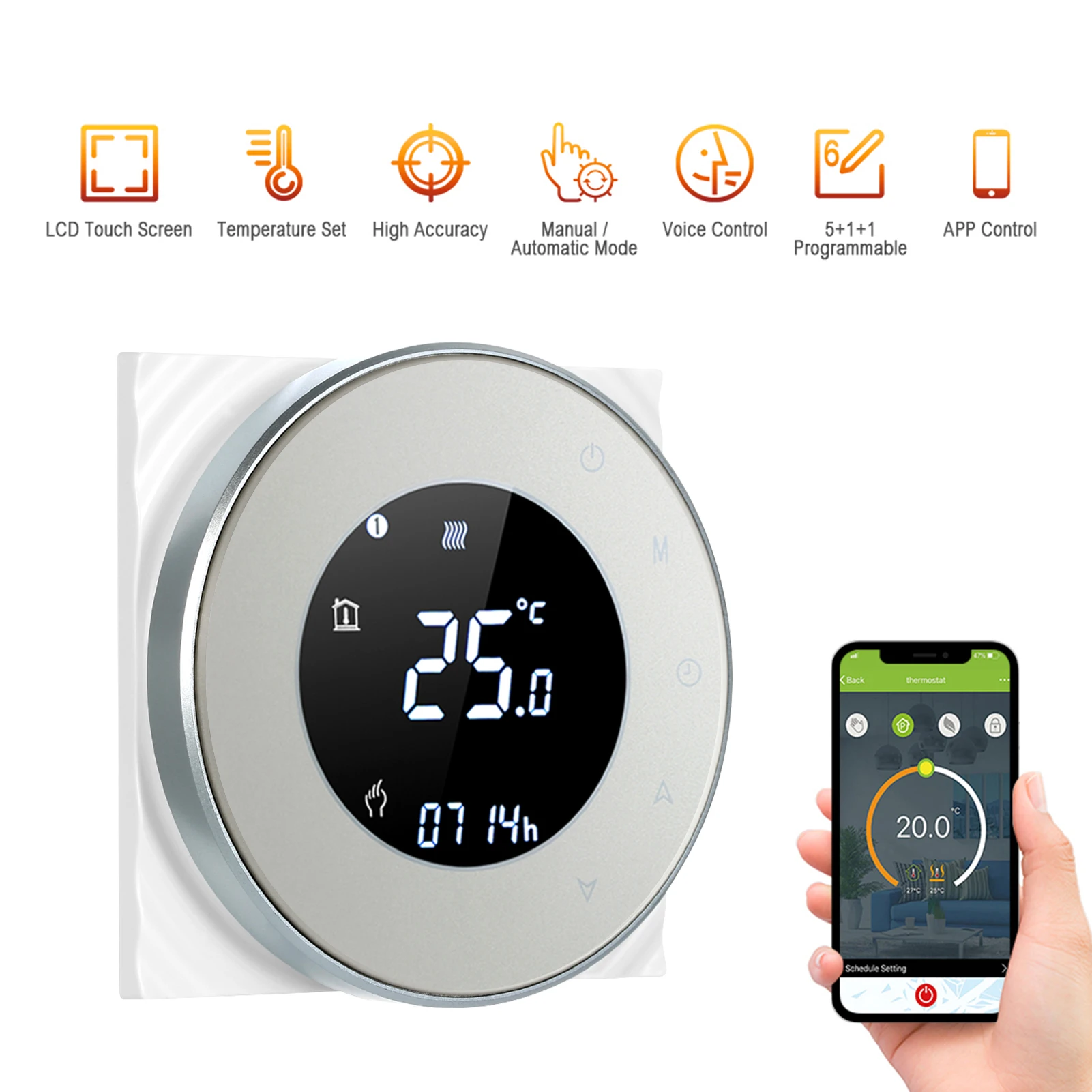 Wi Fi Thermostat Smart Elektrische Heizung Thermostat Hause Programmierbare  Temperatur Controller Stimme APP Control Temperaturregler|Intelligente  Temperaturregelung| - AliExpress