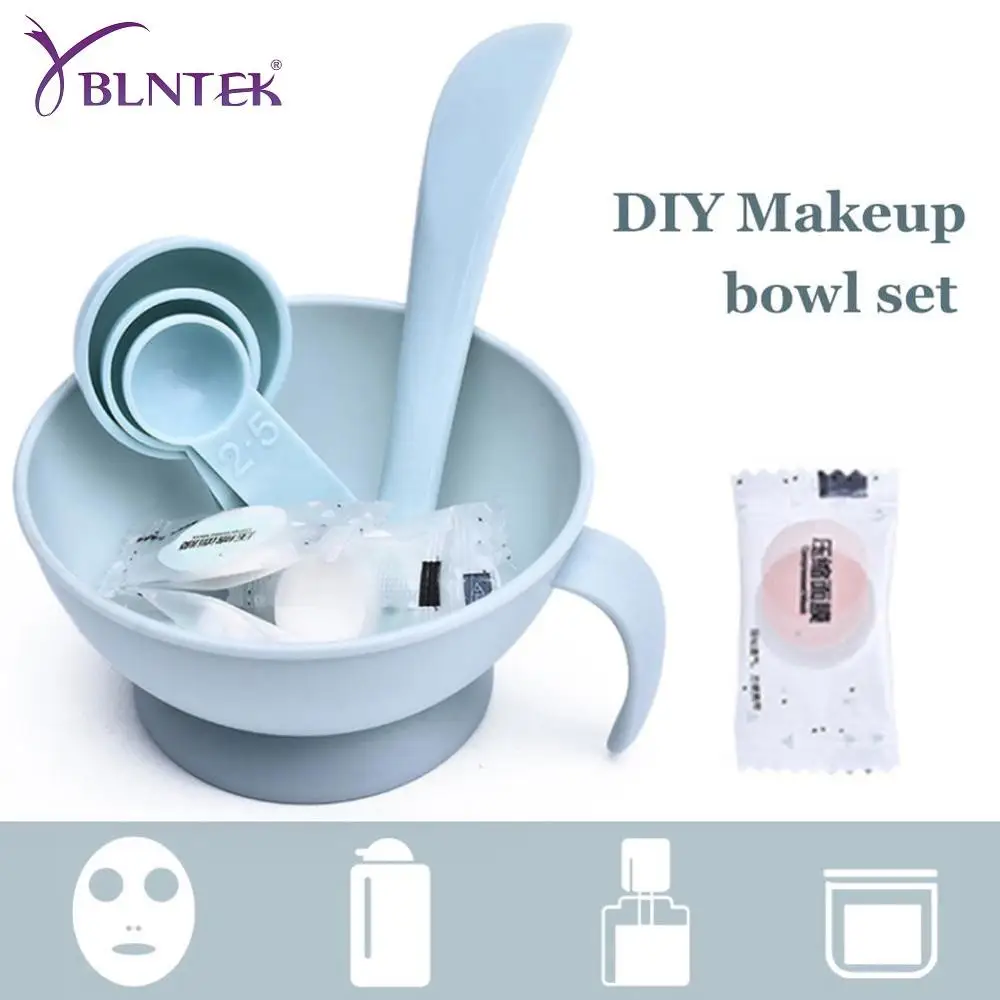 

YBLNTEK 4PCS Face Mask Mixing Bowl Set Professional Facial Care Mask Tool Bowl Stick Brush Beauty Makeup Full Cosmetology Device
