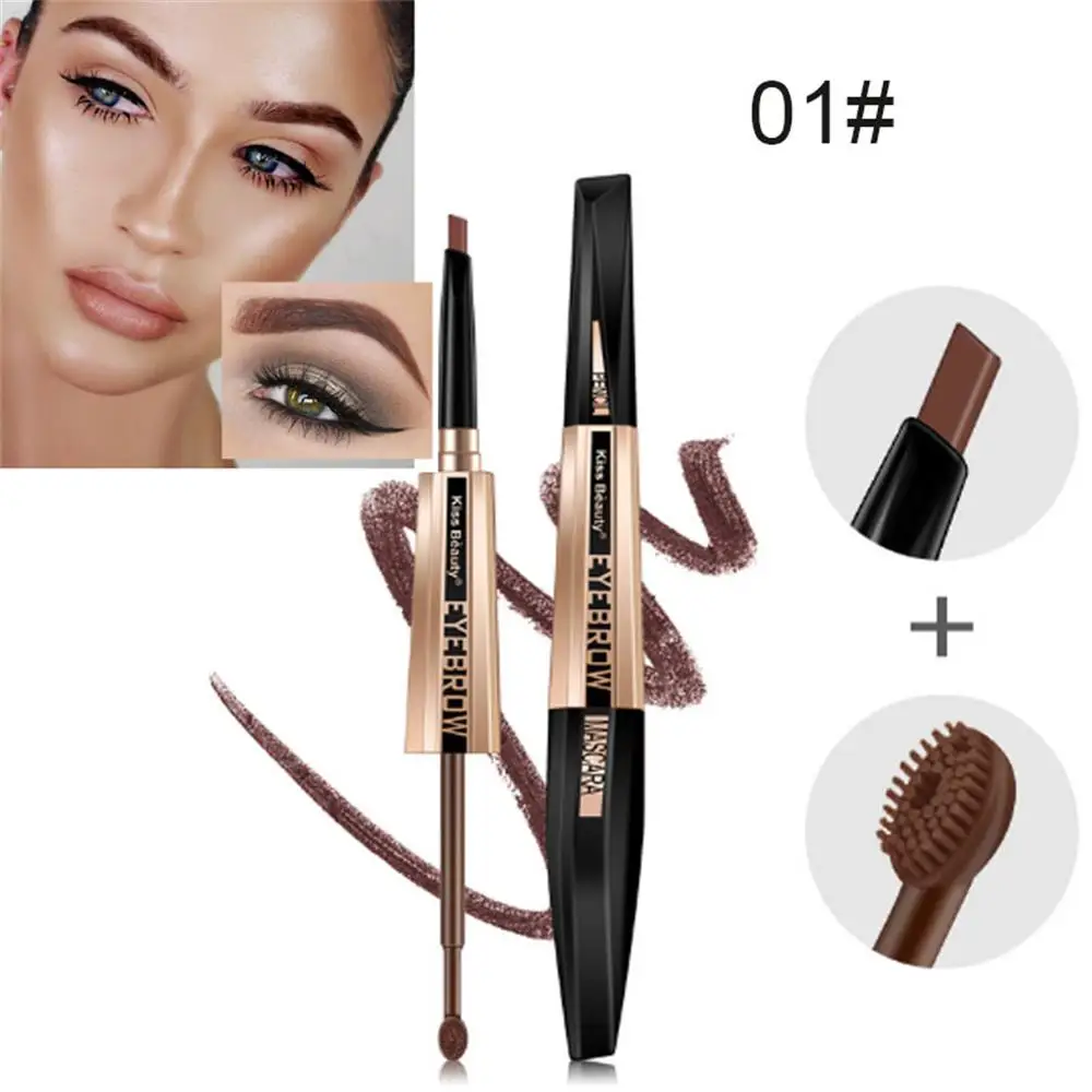 Kiss Beauty Dual Ended Eyebrow Pencil Eyebrow Mascara Waterproof Liquid Eyebrow Gel Brown Microblading Eyebrow Tattoo Eyebrow Enhancers Aliexpress