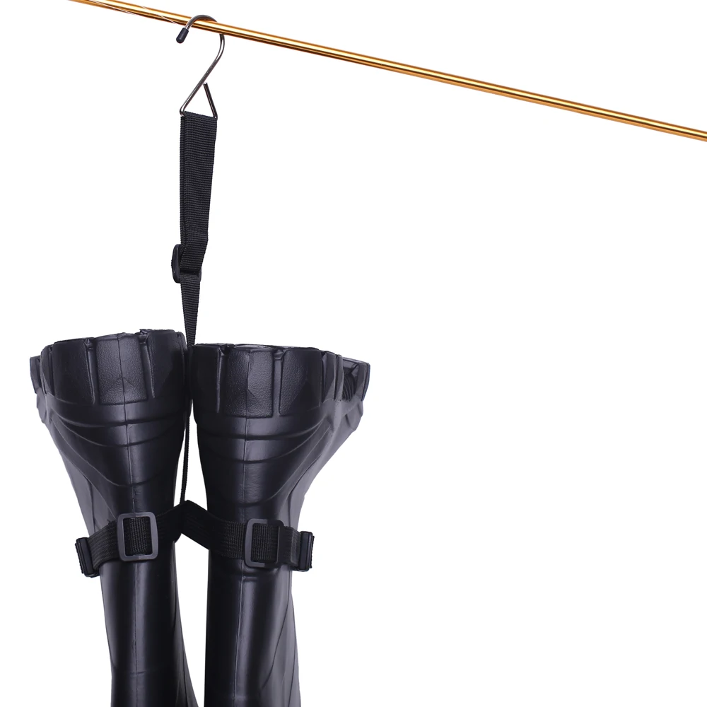 Fishing Wader Boot Hanger Adjustable Strap for Storage Drying Wader Rack Belt Hanger Nylon Ribbon Hanging Shoes Hook Holder