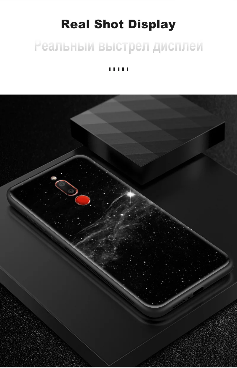 Роскошный чехол для Meizu 16s 16th плюс 16X M6T M882Q M892Q заднее закаленное Стекло чехол для Meizu M5 M6 M8 M9 Примечание печатных темно силиконовый чехол