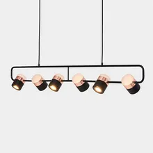 Постмодерн светодиодные подвесные светильники покрытые розовым золотом кованого железа скандинавские простые подвесные лампы столовая спальня подвесной светильник