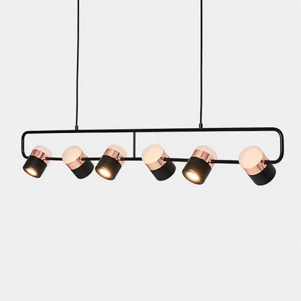 Banhado a Ouro Sala de Jantar Nova Pós-moderna Luzes Pingente Rose Ferro Forjado Nordic Simples Suspensão Hanglamp Lâmpada Quarto Luz Led